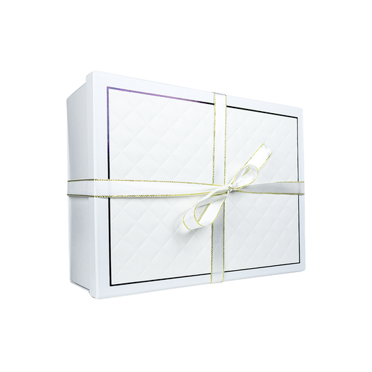 Gift Box Caja Para Regalos Con Tapa Y Cinta Talla XL Blanco