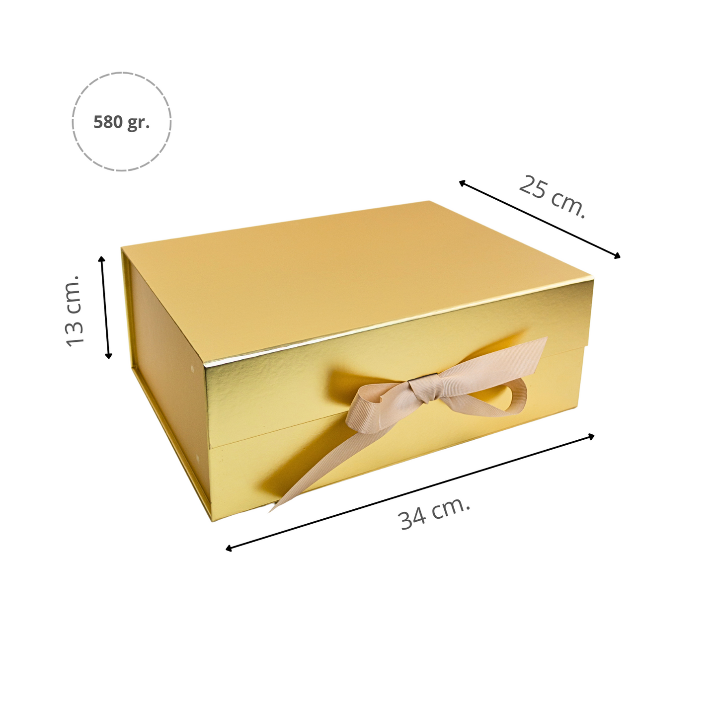 Gift Box Caja Para Regalos Dorada Tamaño XL