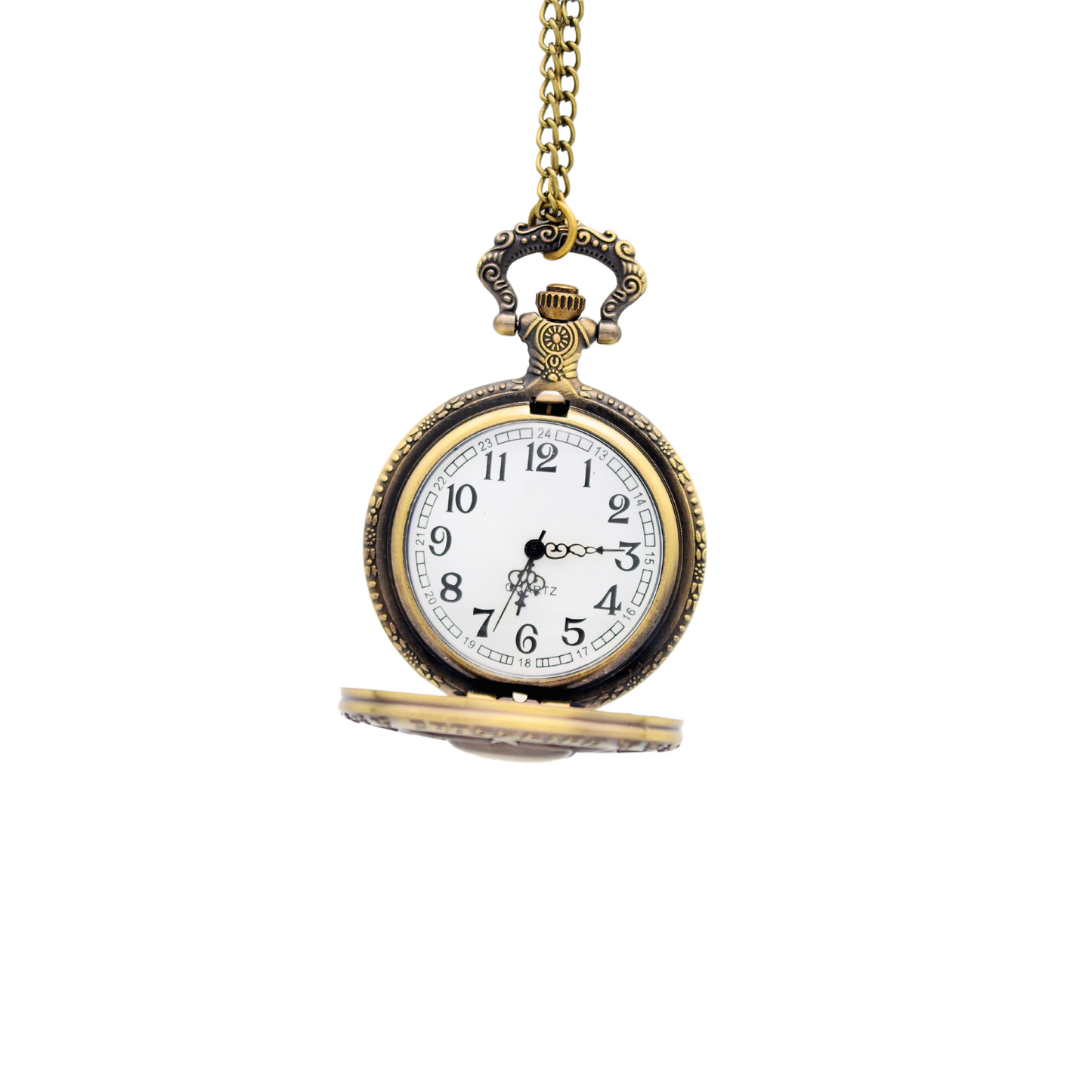 Reloj De Bolsillo Metálico Retro Esqueleto