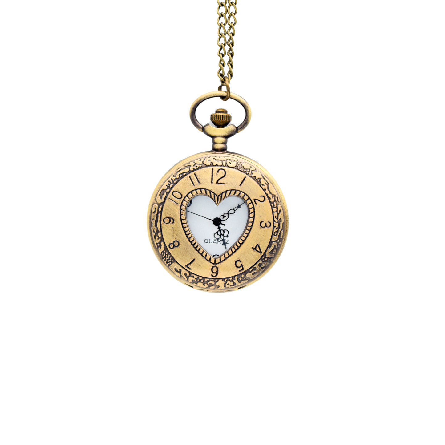 Reloj De Bolsillo Metálico Retro Corazón