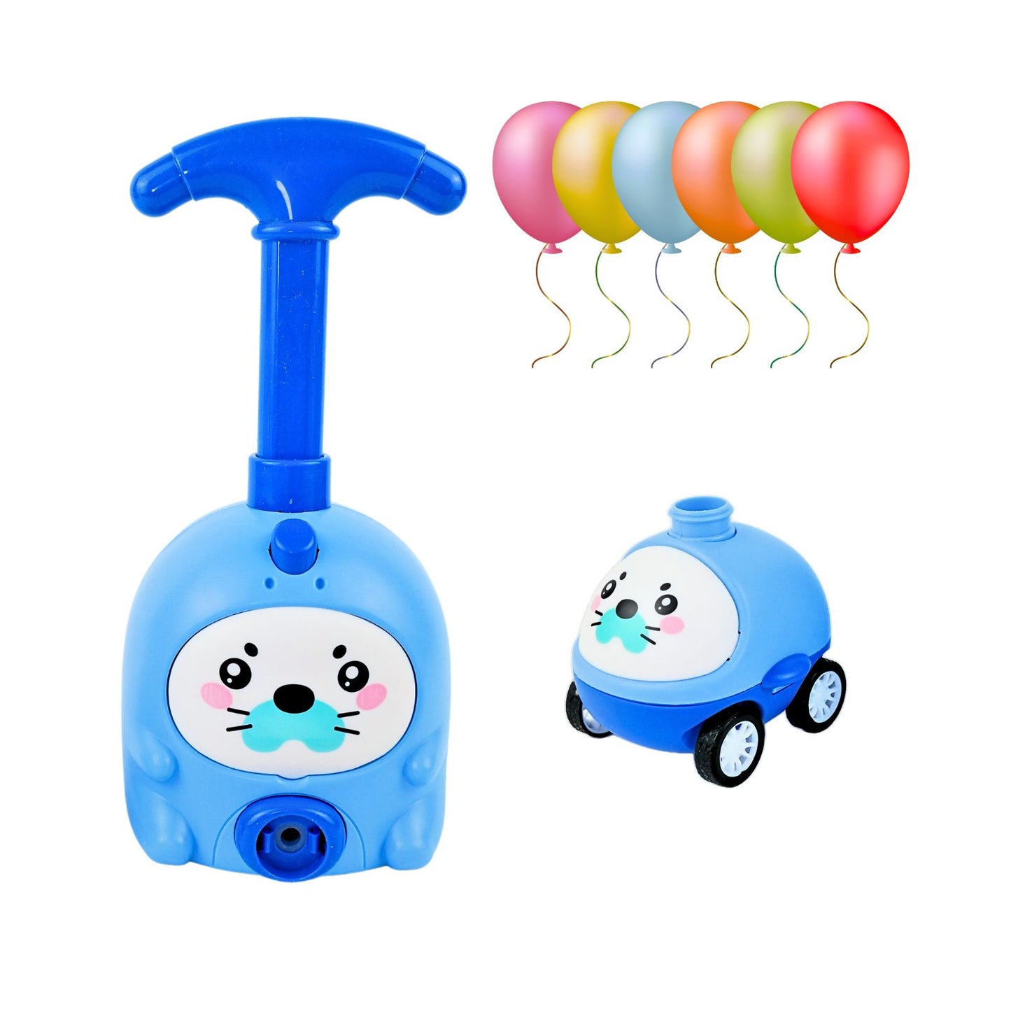 Bombín Lanzador De Autos Inflador de Globos Cute Azul