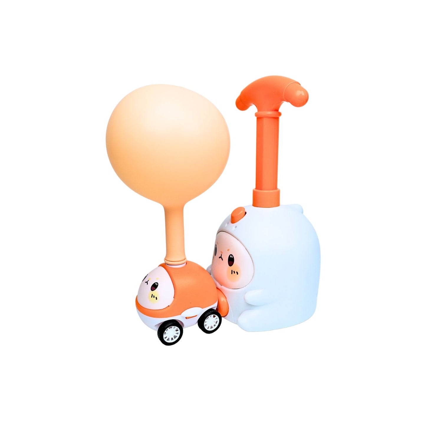 Bombín Lanzador De Autos Inflador de Globos Cute Naranja