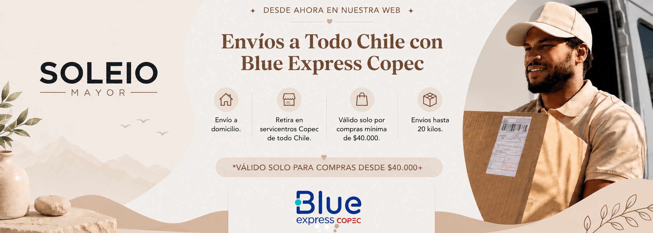 Envios a todo Chile con Blue Express Copec en Soleio Regalos
