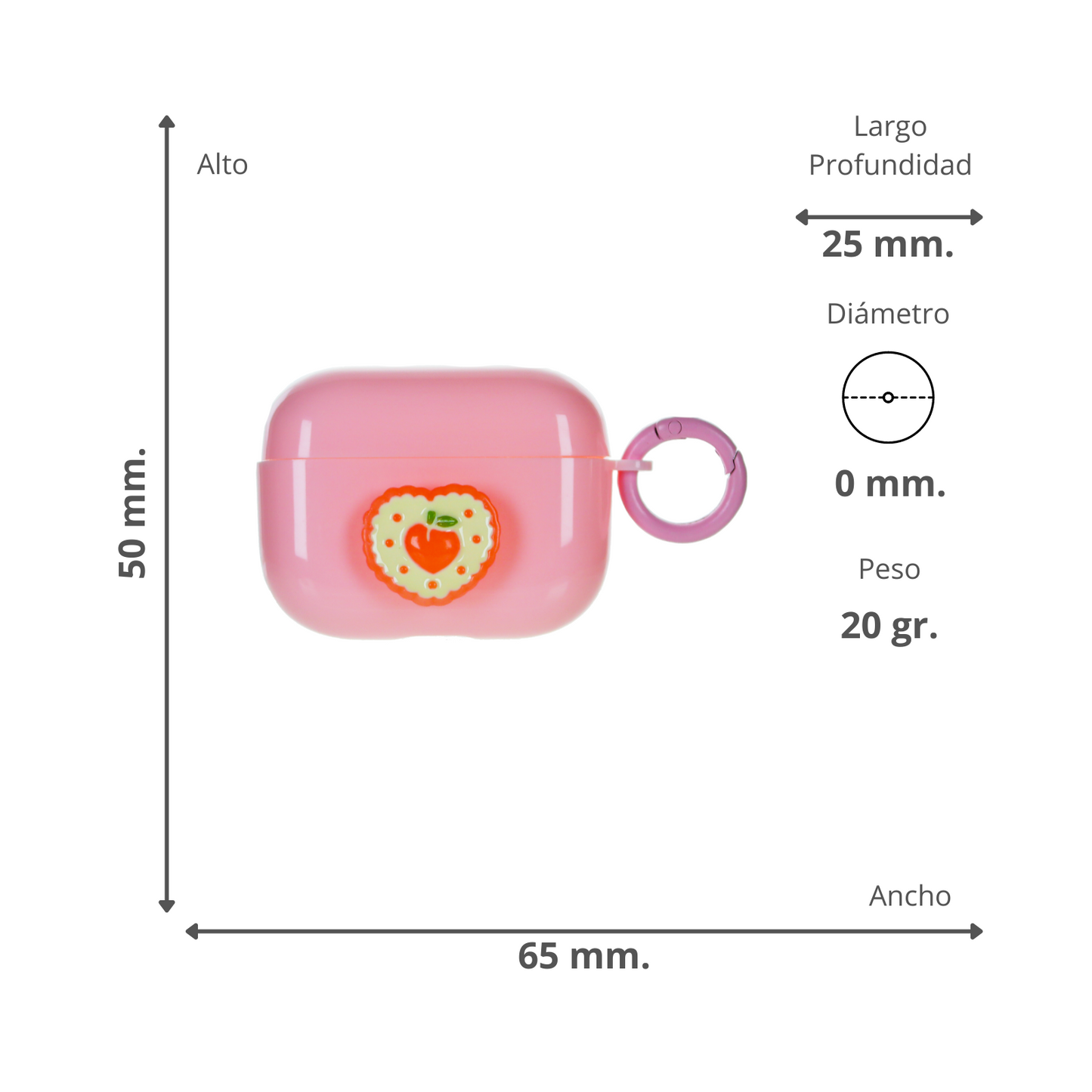 Funda Airpods Pro Durazno Rosado