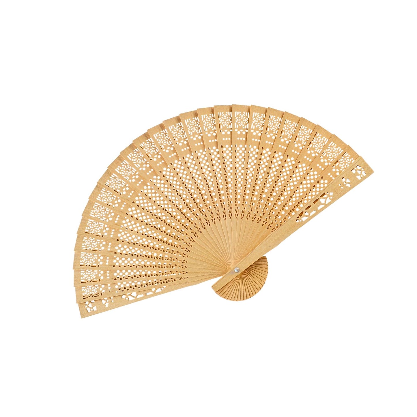 Abanico de Madera Plegable Diseño Flor