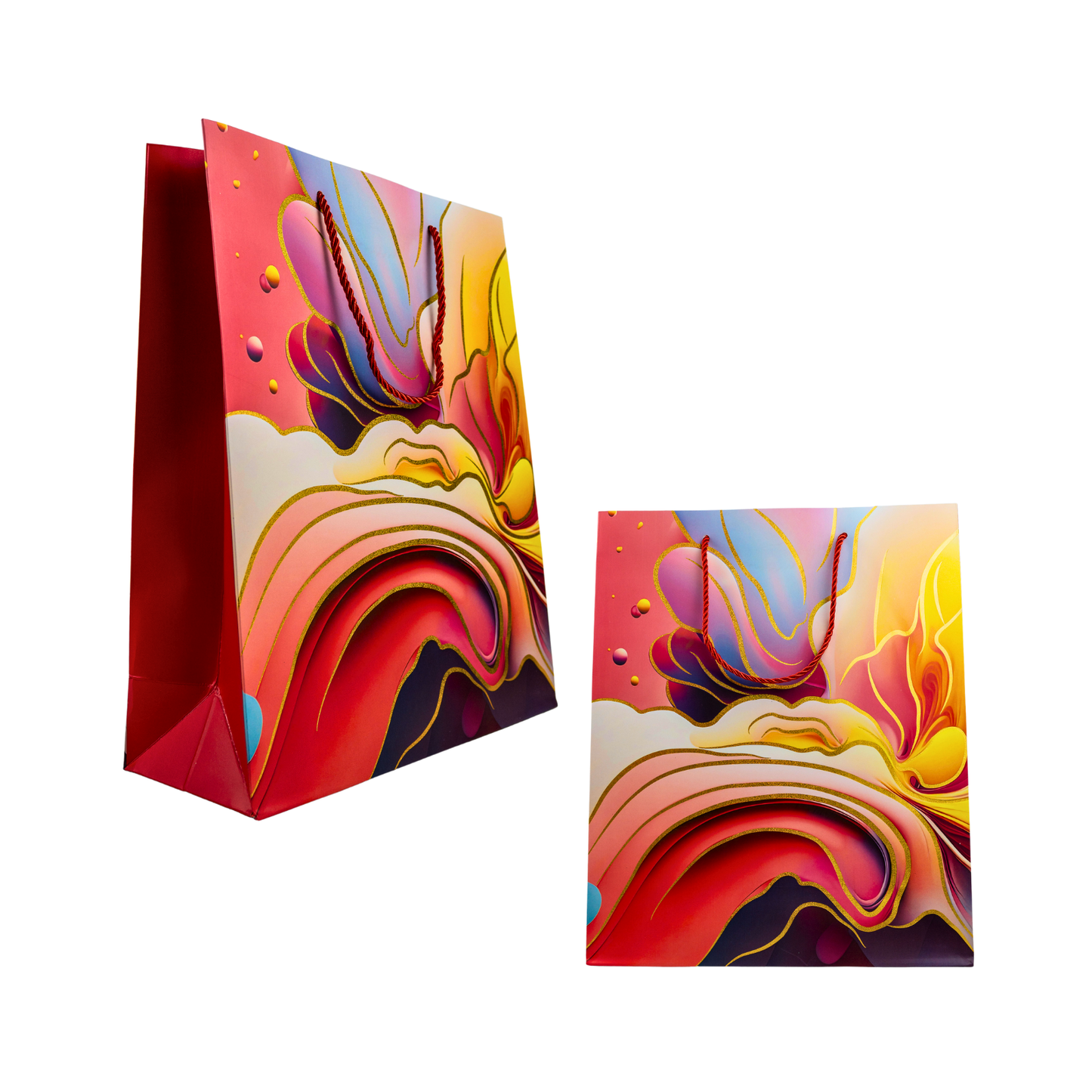 Bolsa de Regalo 32 X 26 X 10 CM Fluida Rojo