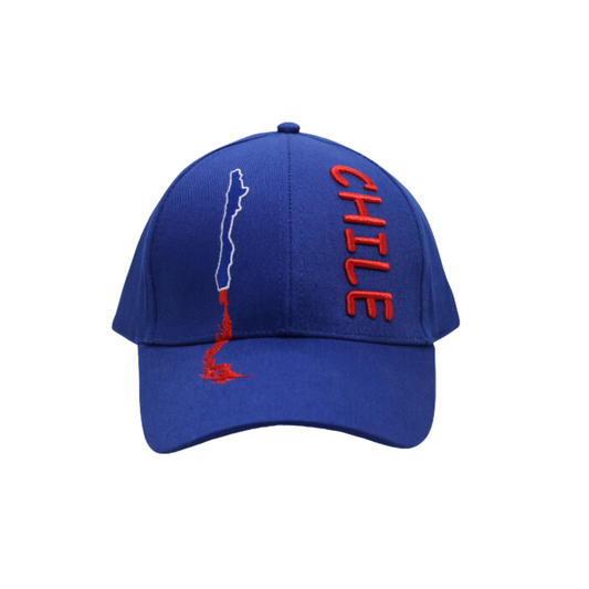 Jockey Chile Bordado Azul Mapa