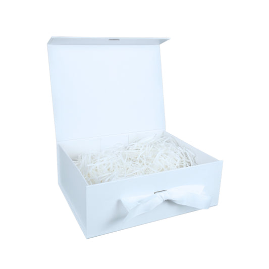 Gift Box Caja Para Regalos Con Tapa Premium Tamaño M Blanco