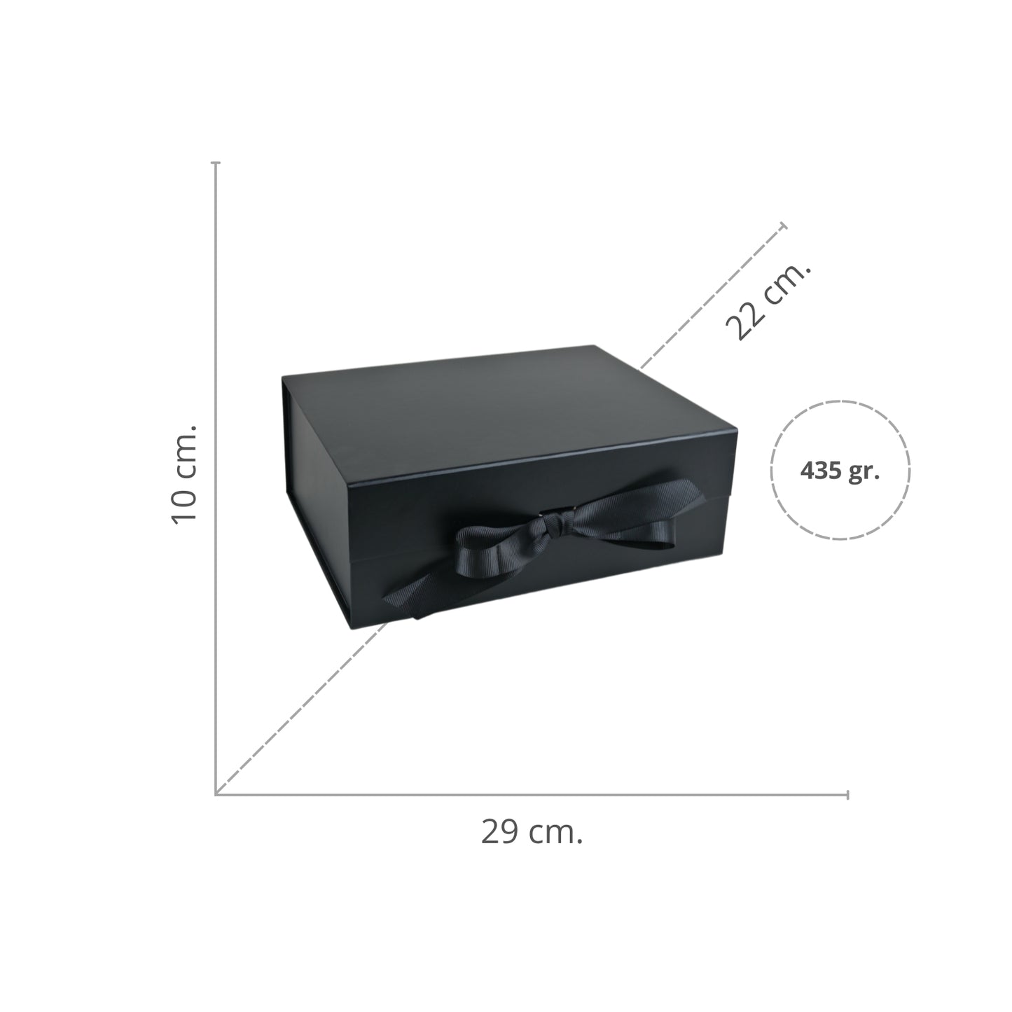 Gift Box Caja Para Regalos Con Tapa Premium Tamaño L Negro