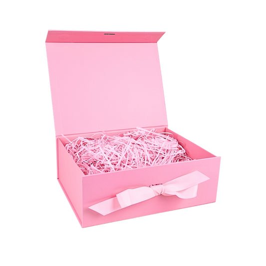 Gift Box Caja Para Regalos Con Tapa Premium Tamaño M Rosado