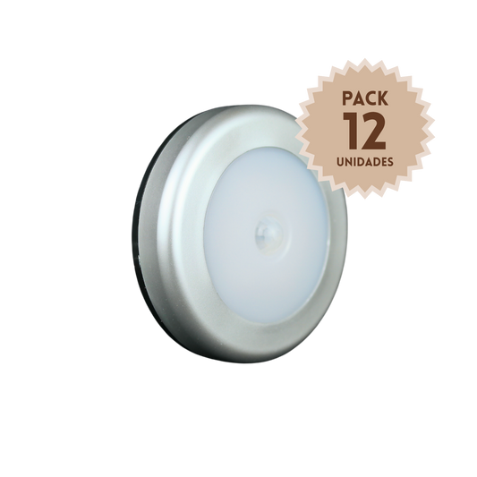 Pack 12 Luz Led Con Sensor De Movimiento Circular