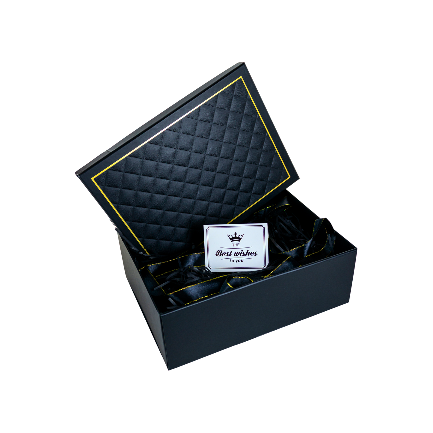 Gift Box Caja Para Regalos Con Tapa Y Cinta Talla L Negro