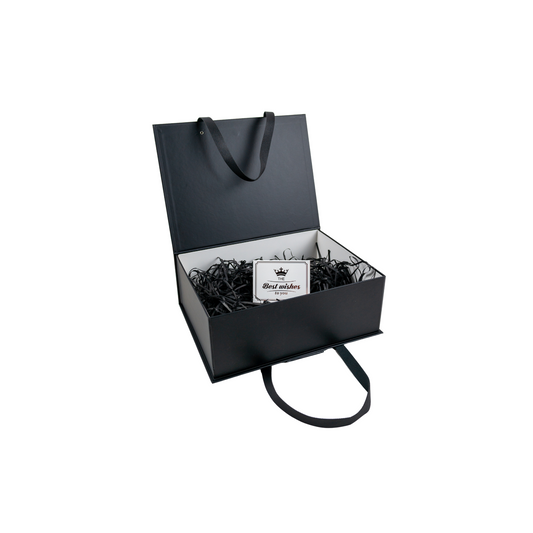 Gift Box Caja Para Regalos con Asas Tamaño M Negro