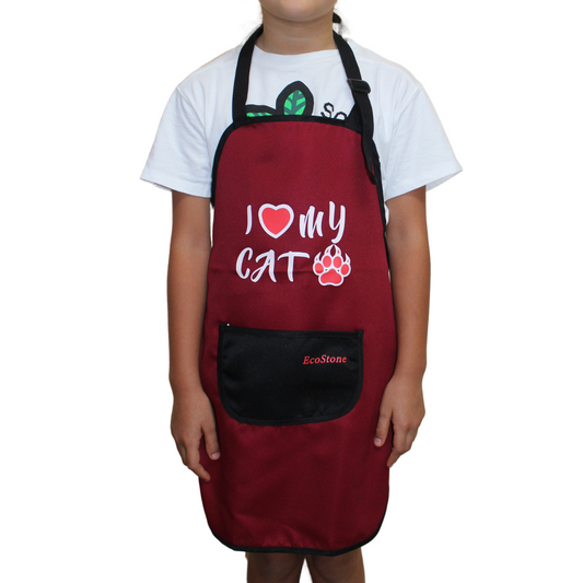 Delantal Para Niños "I Love My Cat"