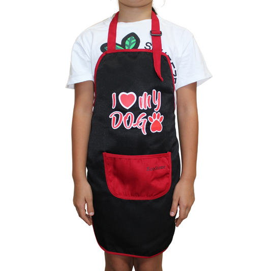 Delantal Para Niños "I Love My Dog"