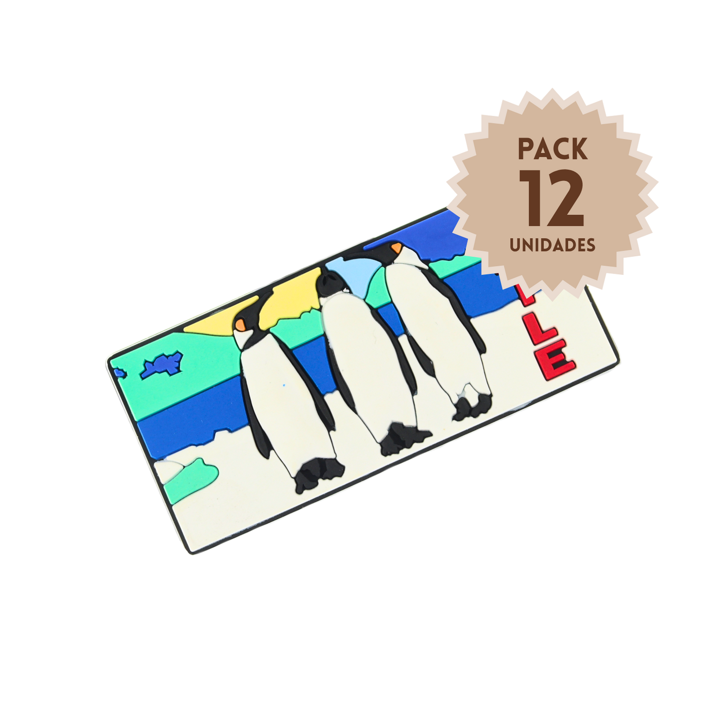 Pack 12 Imanes de Goma 3D de Chile Pinguinos