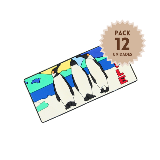 Pack 12 Imanes de Goma 3D de Chile Pinguinos