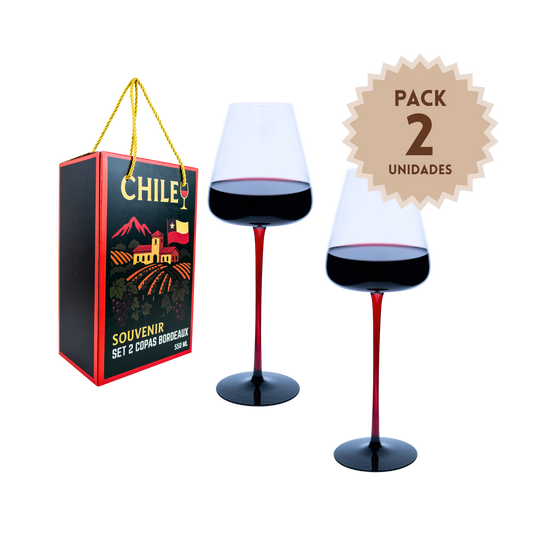 Pack 2 Copas Dobles de Vino Bordeaux 550 ml Souvenir
