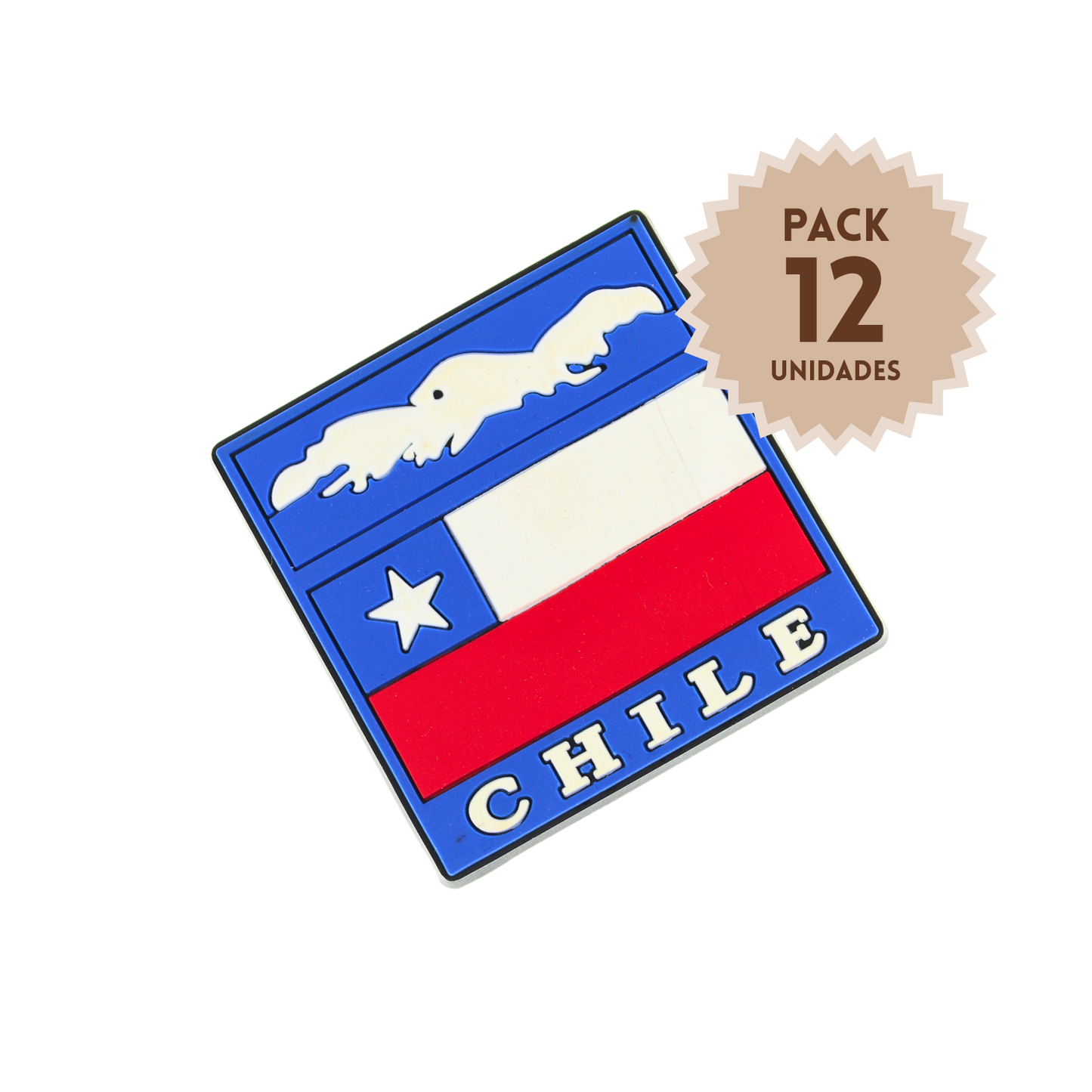 Pack 12 Imanes de Goma 3D de Chile Valle Nevado
