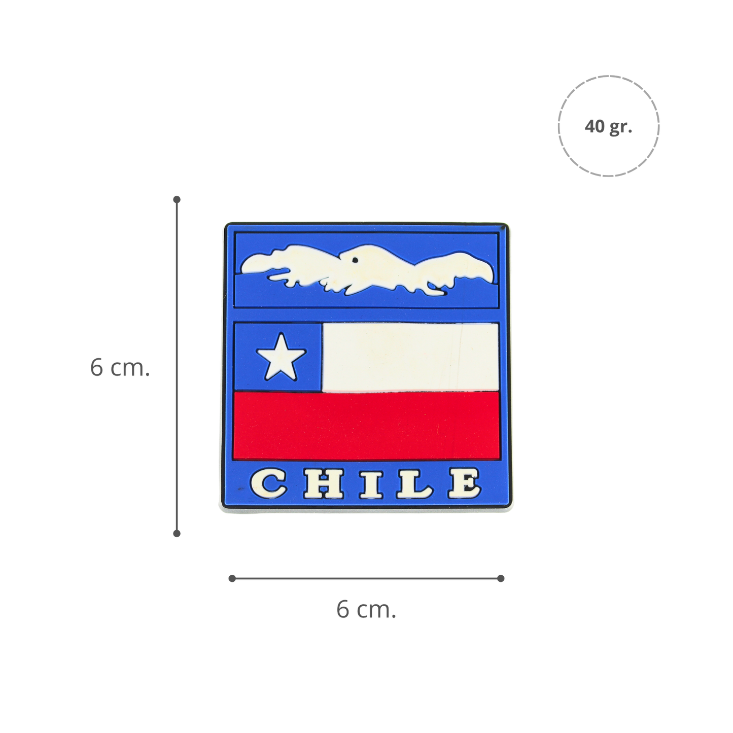 Pack 12 Imanes de Goma 3D de Chile Valle Nevado