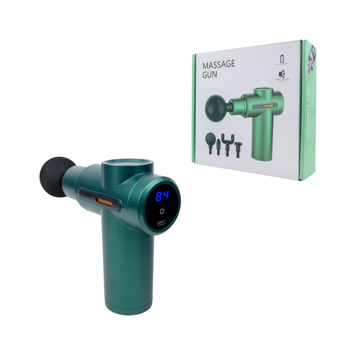 Masajeador Muscular Pistola Masaje Miofascial Verde
