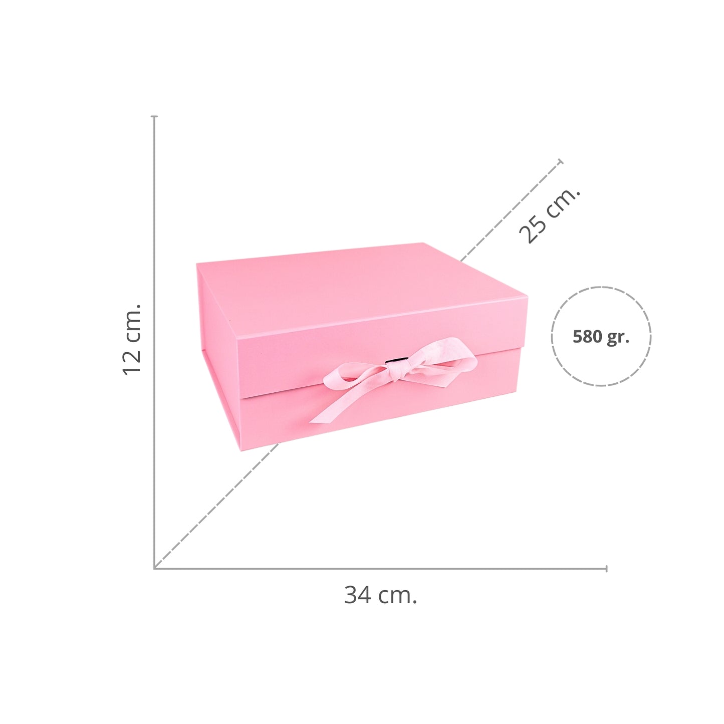 Gift Box Caja Para Regalos Con Tapa Premium Tamaño XL Rosado