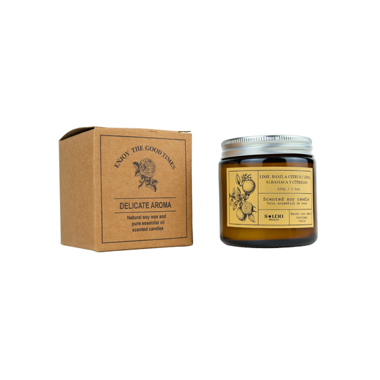 Vela Aromática Soya Albahaca Citricos