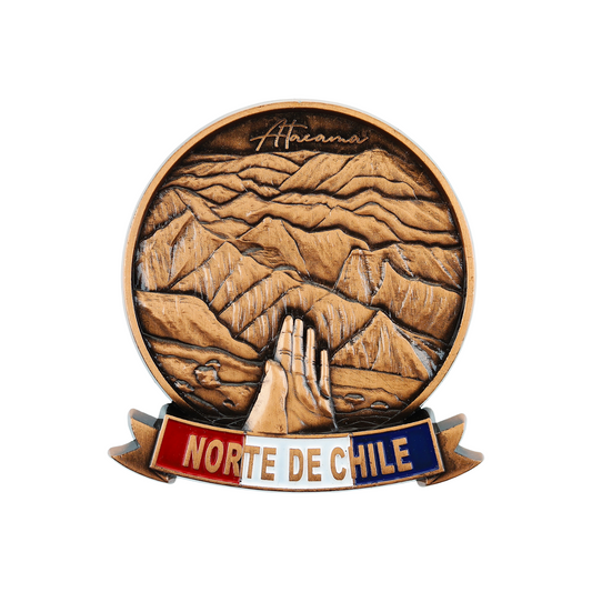 Imán Decorativo Color Cobre Souvenir Norte de Chile