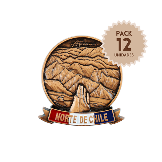 Pack 12 Imanes Color Cobre Norte de Chile