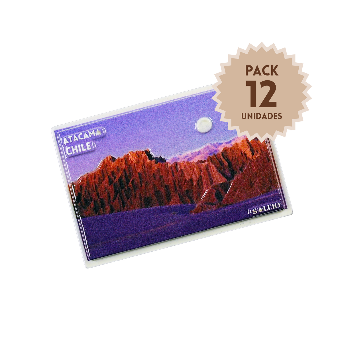 Pack 12 Imanes Resina 3D Chile Atacama