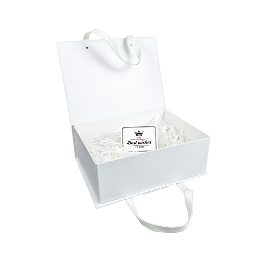 Gift Box Caja Para Regalos con Asas Tamaño L Blanco