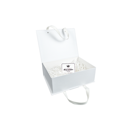 Gift Box Caja Para Regalos con Asas Tamaño M Blanco