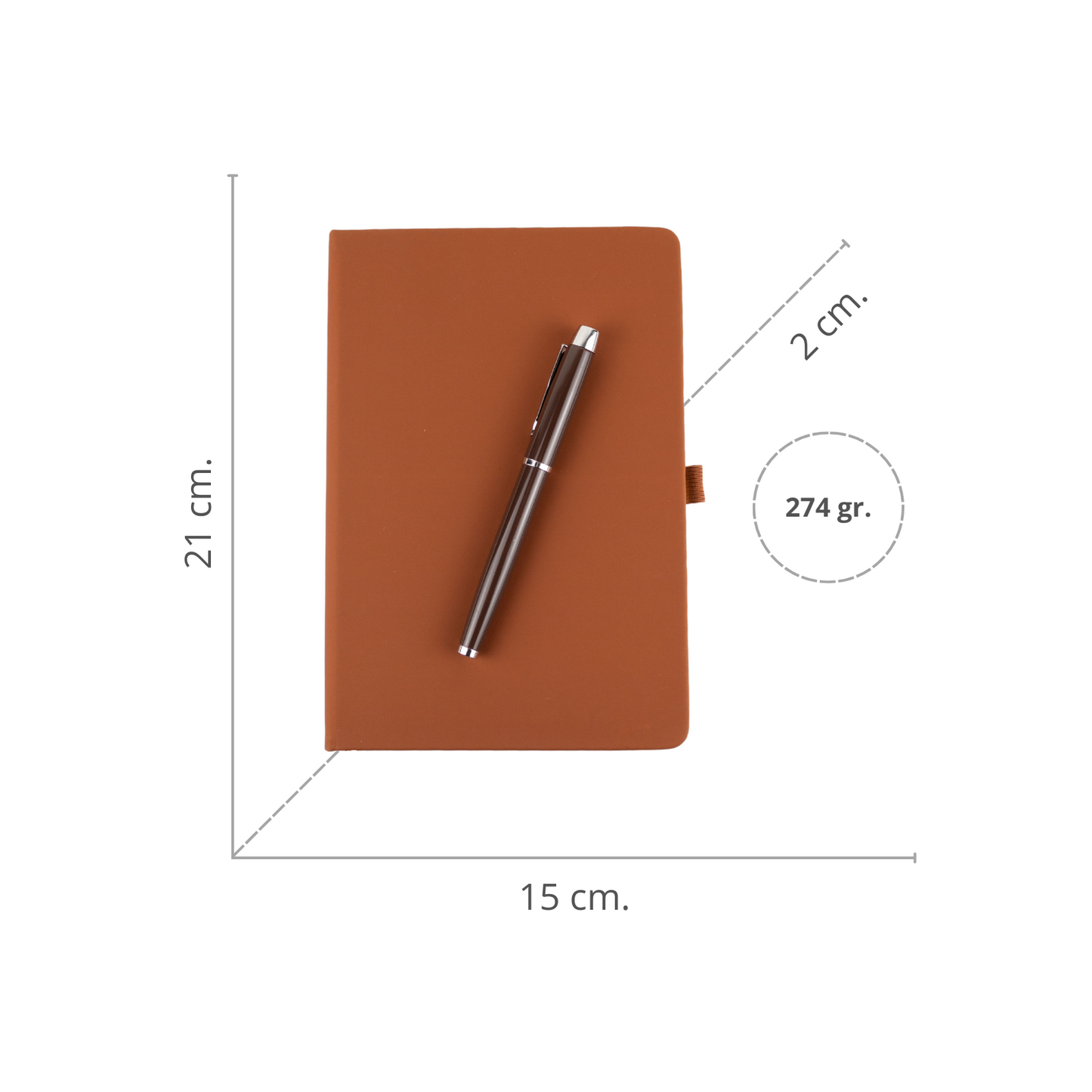 Agenda Block De Notas Mas Bolígrafos En Caja De Regalo Cafe
