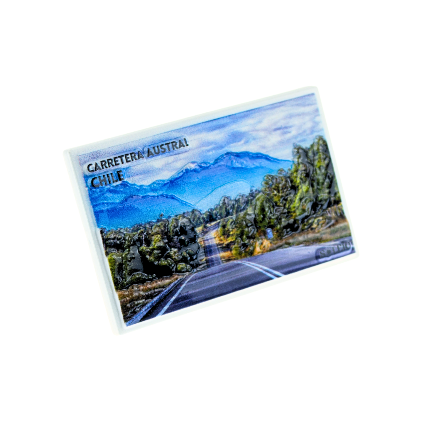 Imán Decorativo Resina 3D Carretera Austral