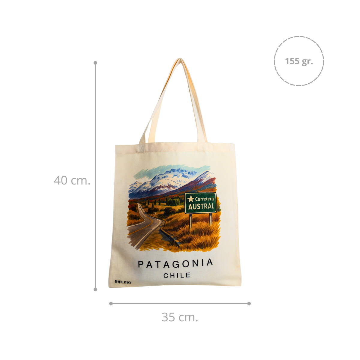 Pack 12 Tote Bag Lona Chile Carretera Austral Patagonia