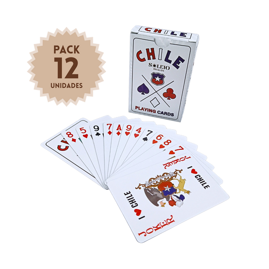 Pack 12 Juegos Naipes Colección Orgullo Chileno