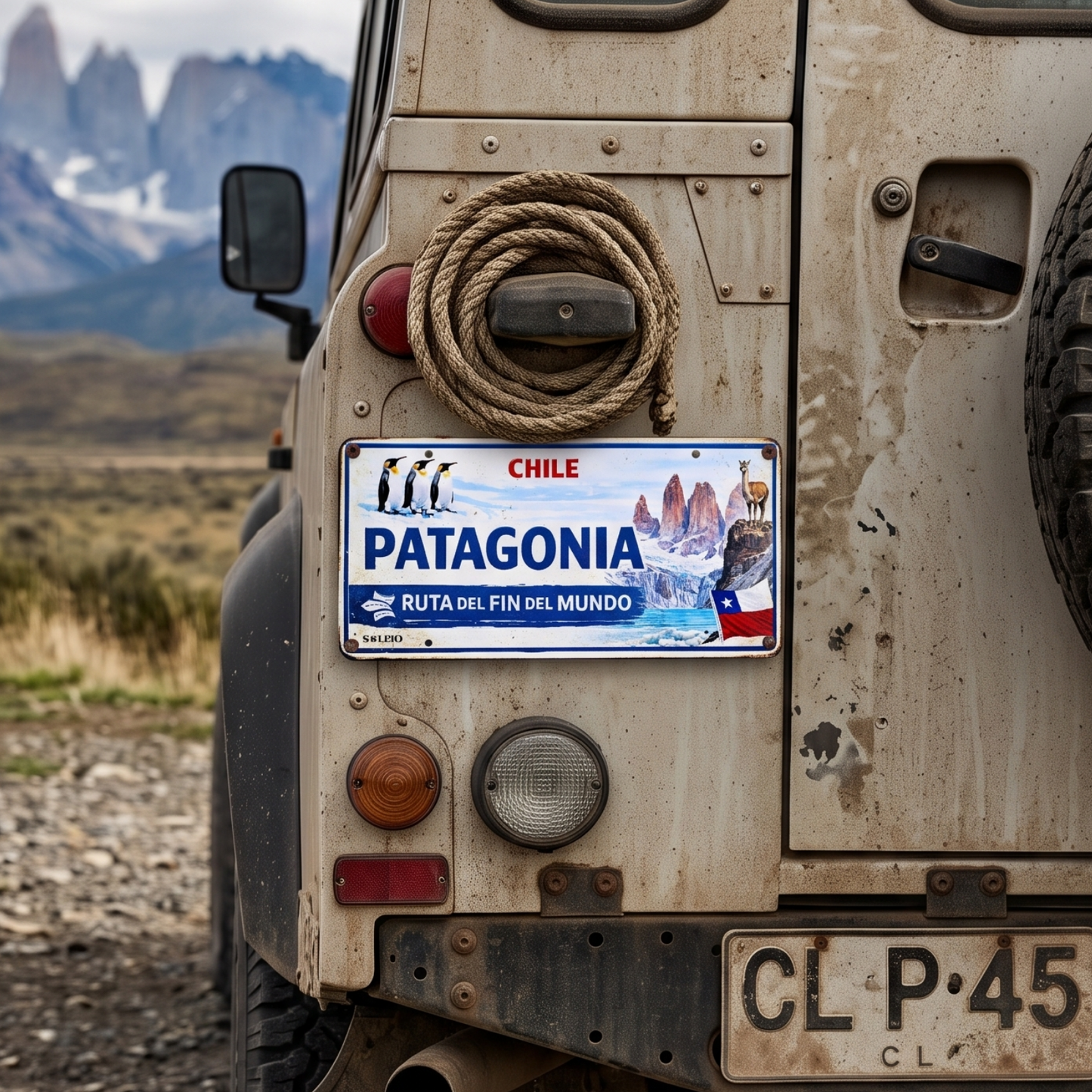 Pack 12 Cartel Metálico Chile Patagonia