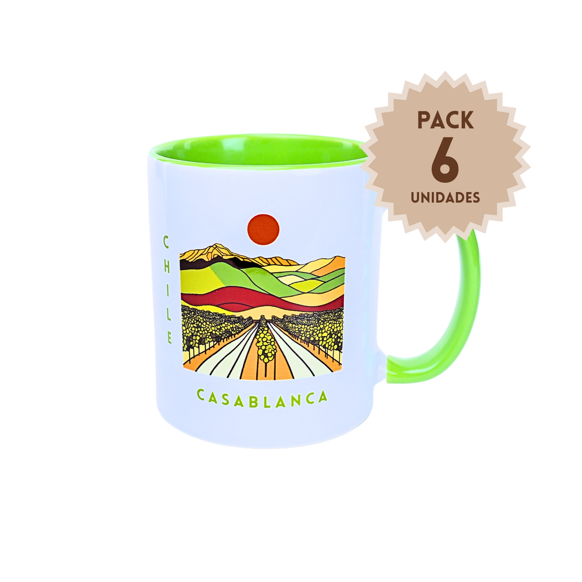 Pack 6 Tazas 300 ml Chile Casablanca