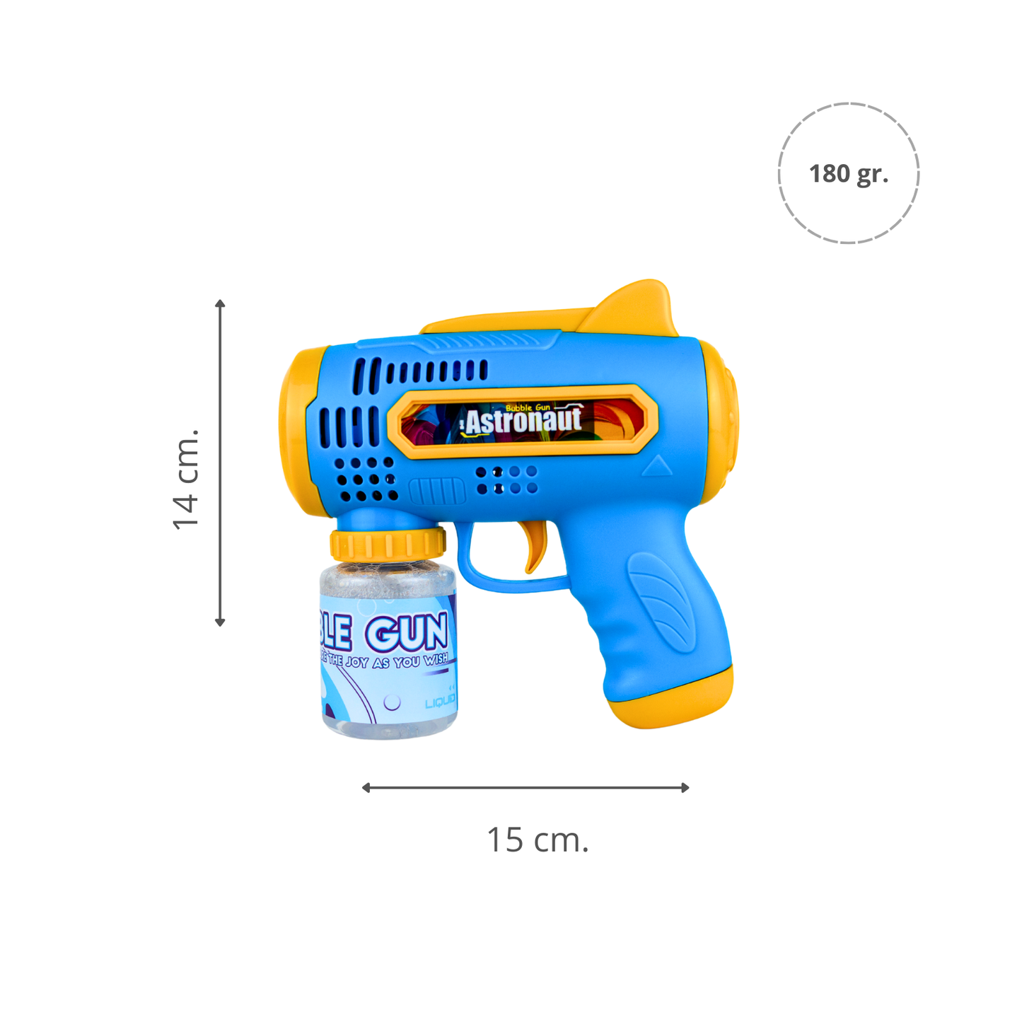 Lanzador de Burbujas Eléctrico con Luces LED Celeste