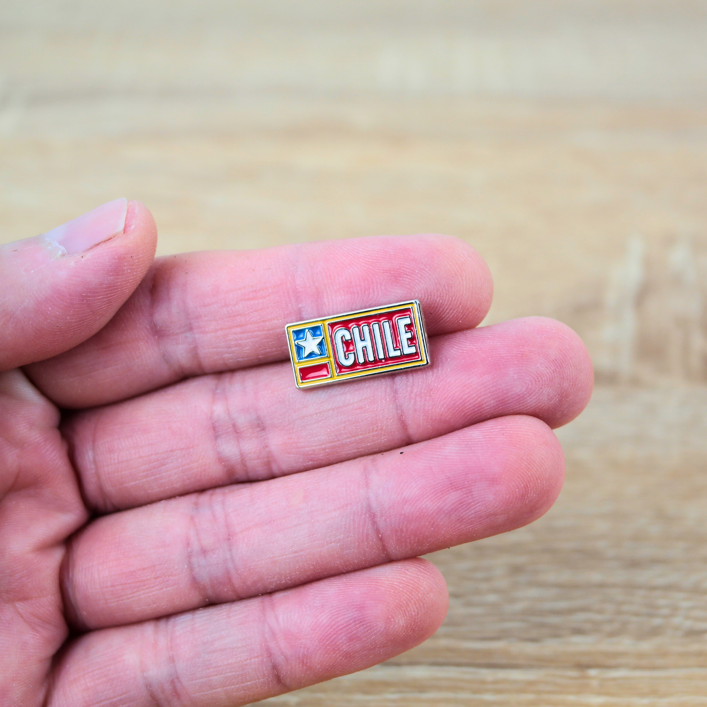 Pin Metálico Souvenir de Chile Bandera