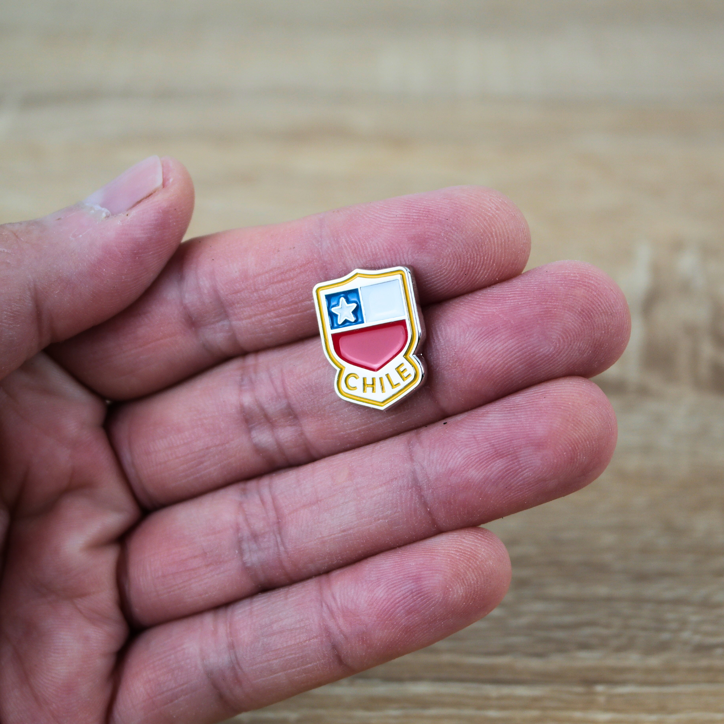 Pin Metálico Souvenir de Chile Logo