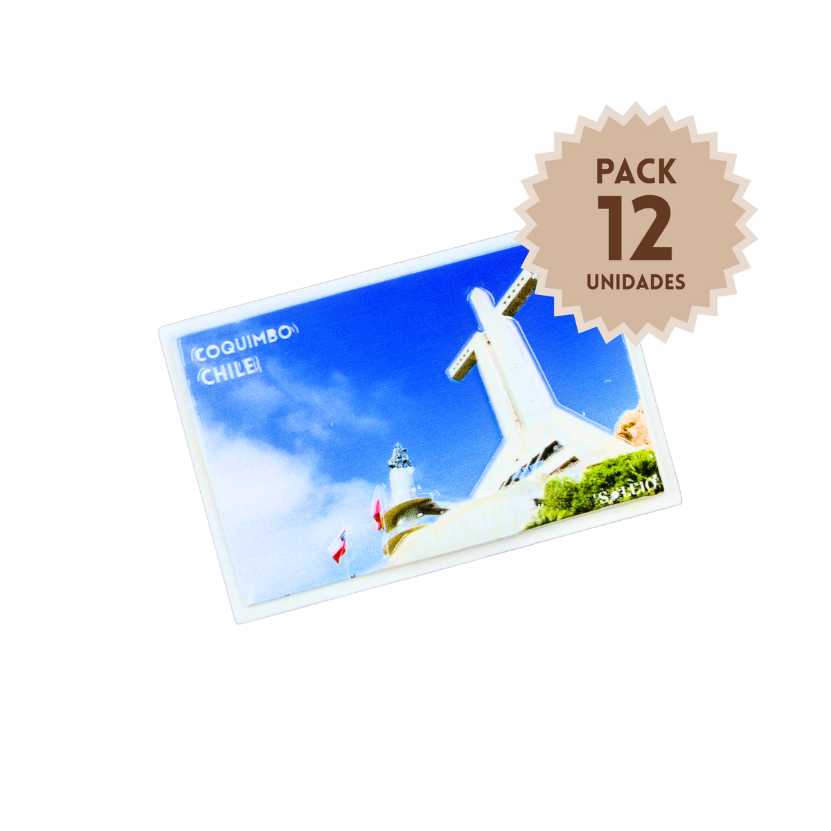 Pack 12 Imanes Resina 3D Chile Coquimbo