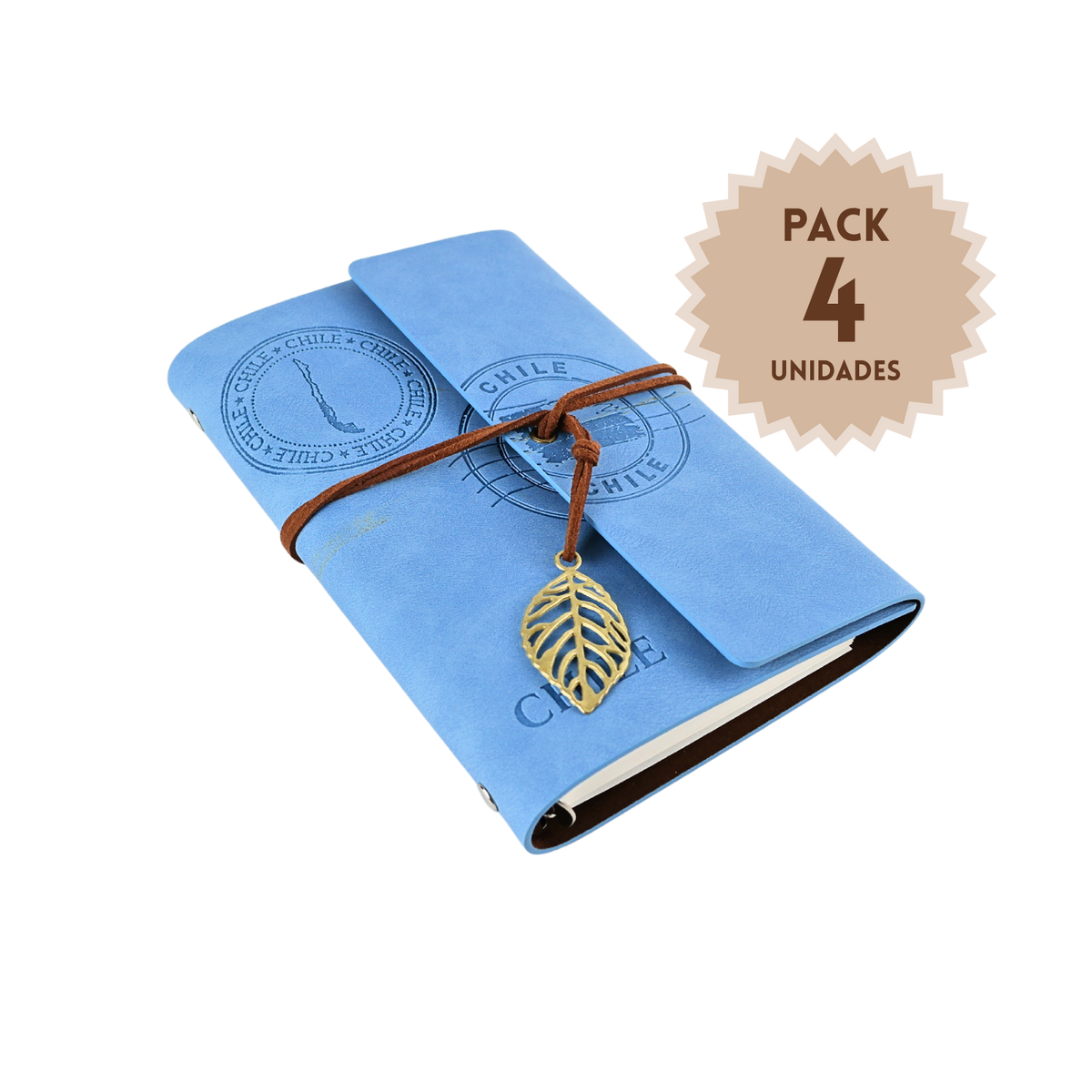 Pack 4 Block de Notas A5 Chile Postal Azul