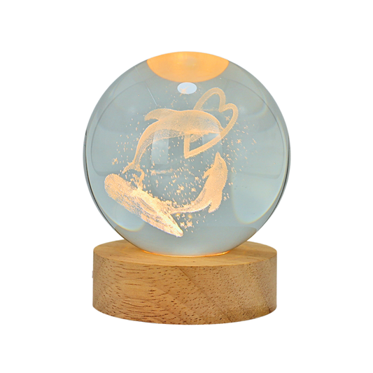 Lampara Bola De Cristal LED Delfin