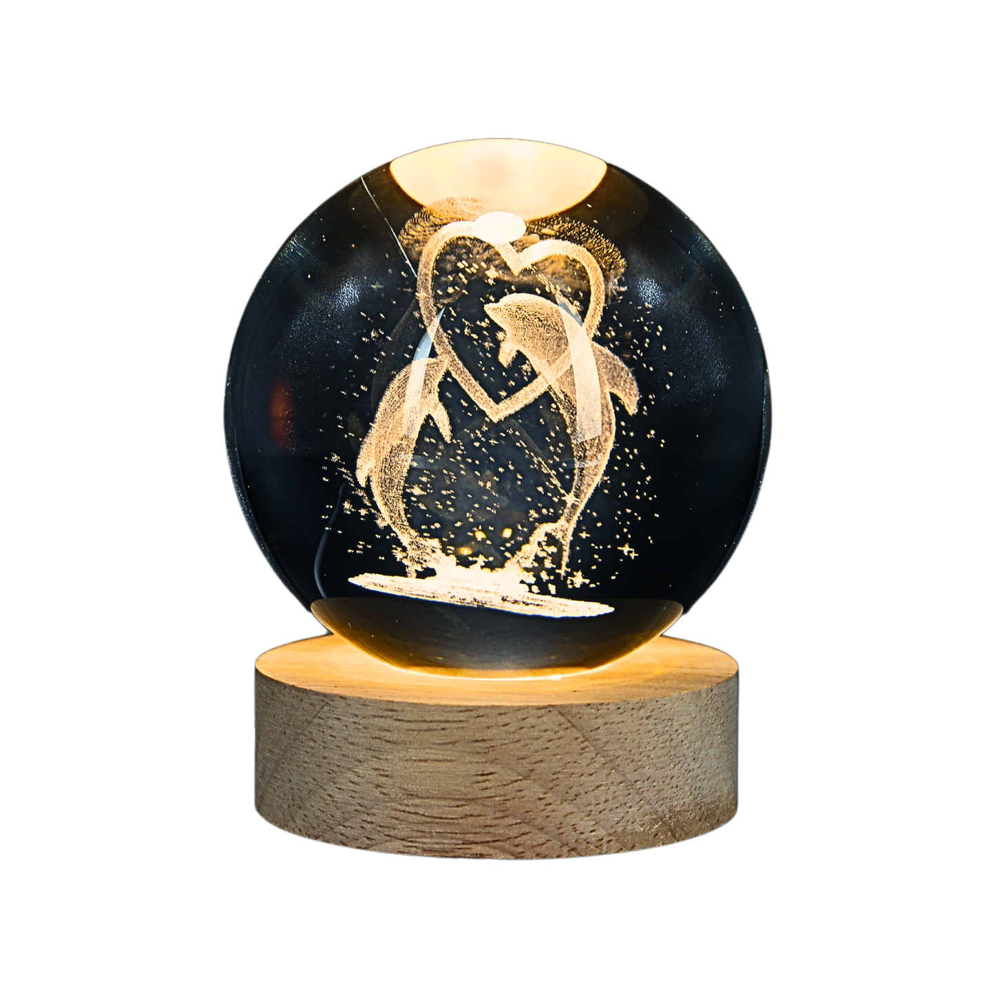 Lampara Bola De Cristal LED Delfin