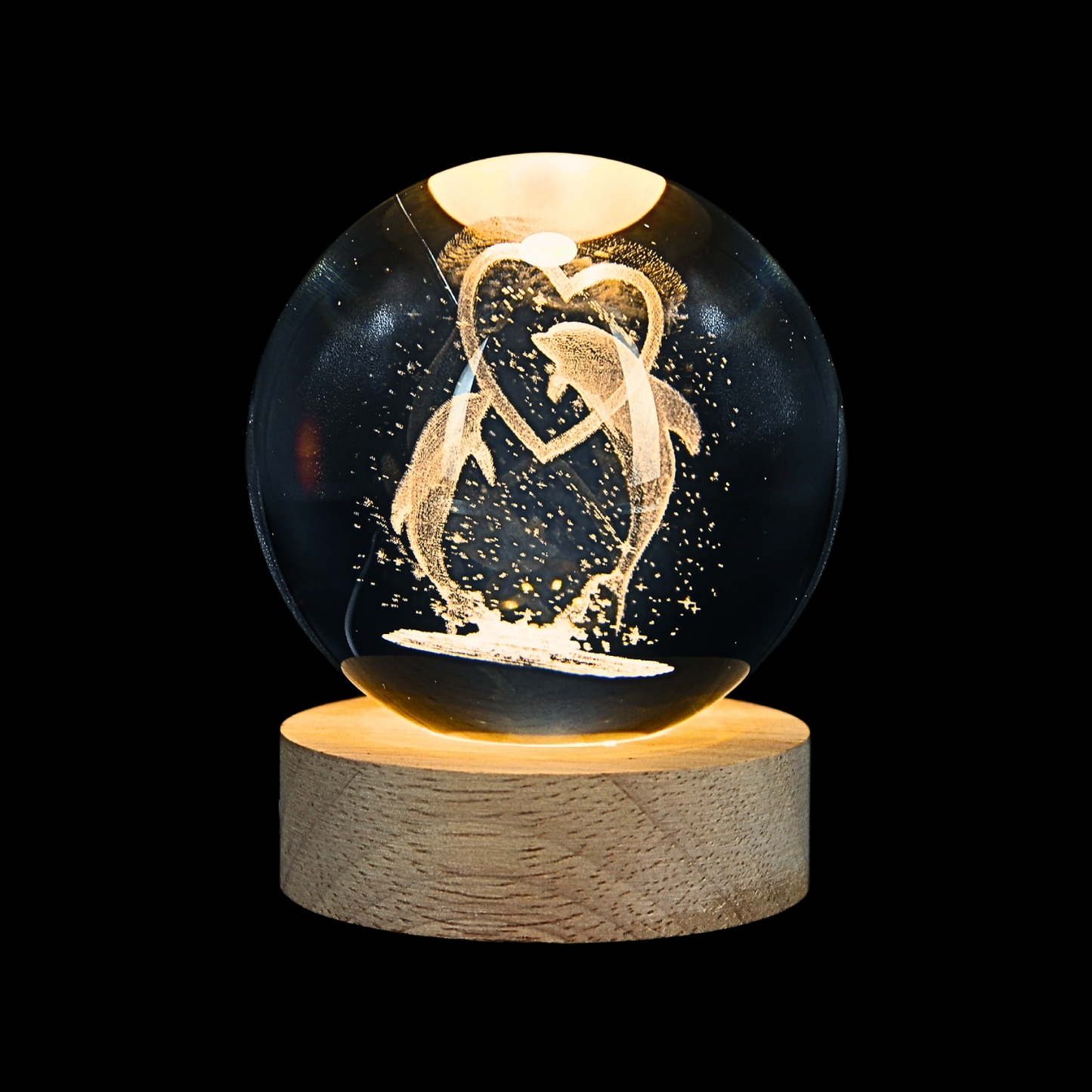 Lampara Bola De Cristal LED Delfin