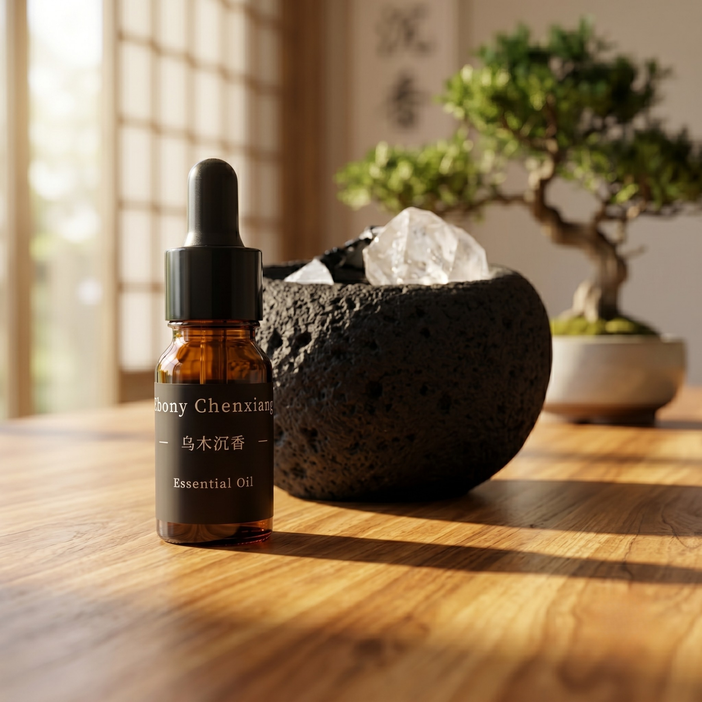 Difusor Aromático Piedra Volcánica Y Cuarzo + Aceite 10ml