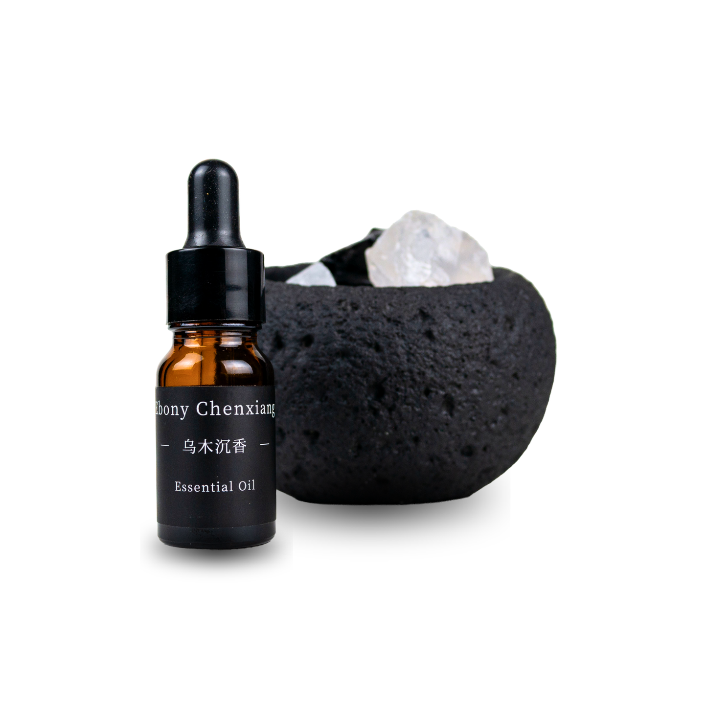 Difusor Aromático Piedra Volcánica Y Cuarzo + Aceite 10ml