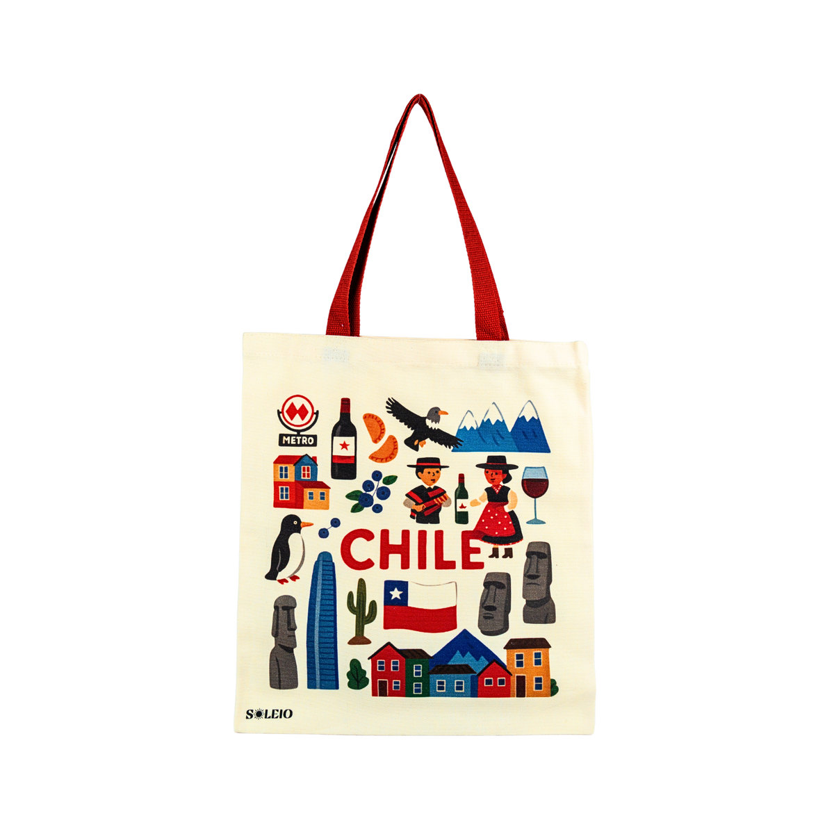 Pack 12 Tote Bag Lona Chile Emblemas De Chile