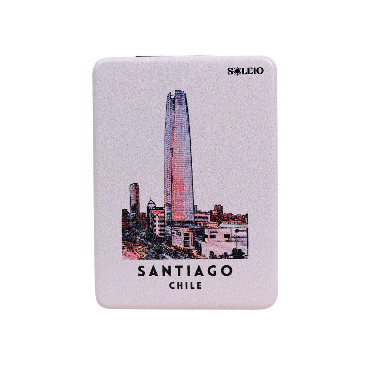 Espejo De Cartera Plegable Souvenir De Chile Santiago